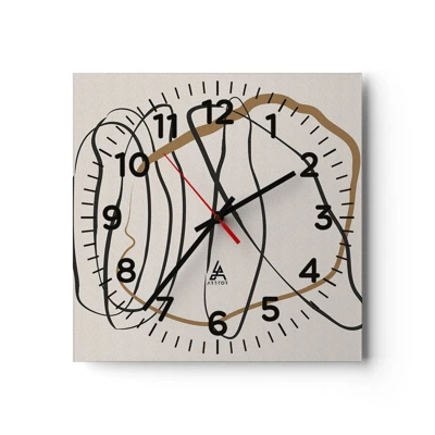 Horloge murale - Pendule murale - Composition – danse en boucle - 30x30 cm