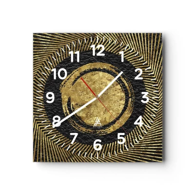 Horloge murale - Pendule murale - Composition glamour - 30x30 cm
