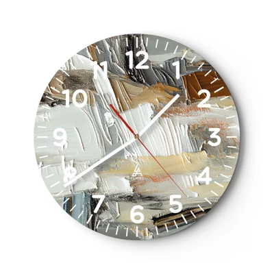 Horloge murale - Pendule murale - Couches colorées - 30x30 cm