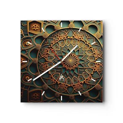 Horloge murale - Pendule murale - Dans une ambiance arabe - 30x30 cm