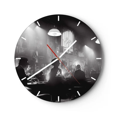 Horloge murale - Pendule murale - Dans une ambiance jazz - 30x30 cm