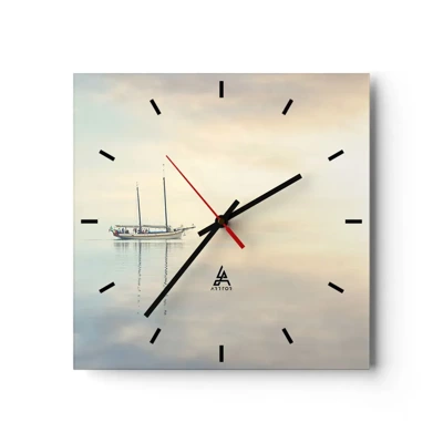 Horloge murale - Pendule murale - Dans une mer de silence - 40x40 cm