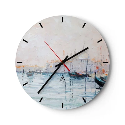 Horloge murale - Pendule murale - Derrière l'eau, derrière le brouillard - 40x40 cm