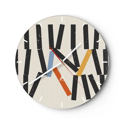 Horloge murale - Pendule murale - Dominos – composition - 30x30 cm