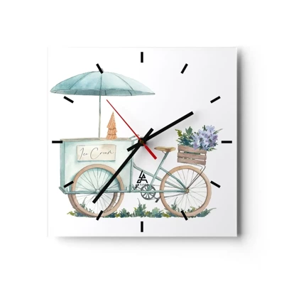 Horloge murale - Pendule murale - Doux souvenir d'été - 40x40 cm
