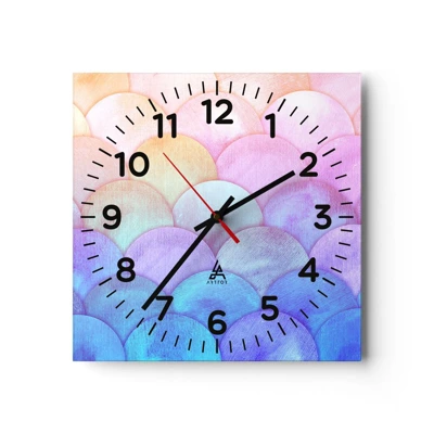 Horloge murale - Pendule murale - Écailles de perles - 40x40 cm