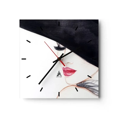 Horloge murale - Pendule murale - Élégance et sensualité - 40x40 cm