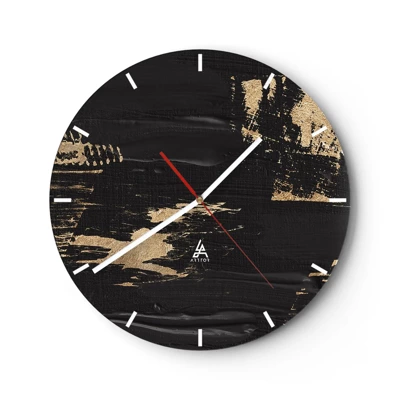 Horloge murale - Pendule murale - Empreinte du toucher - 30x30 cm