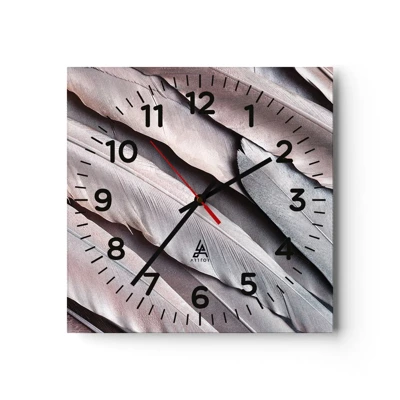 Horloge murale - Pendule murale - En argent rose - 30x30 cm
