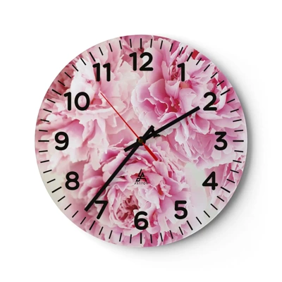 Horloge murale - Pendule murale - En glamour rose - 30x30 cm