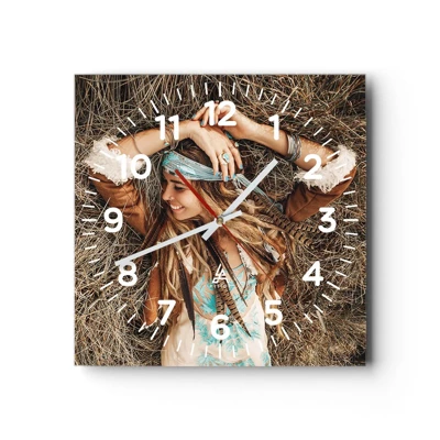 Horloge murale - Pendule murale - En route vers les années d'amour - 40x40 cm