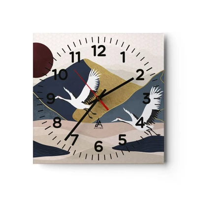 Horloge murale - Pendule murale - Encore une fois, la journée s'est ÉCOULÉE - 40x40 cm