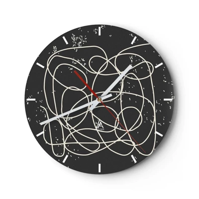 Horloge murale - Pendule murale - Errance des pensées - 30x30 cm