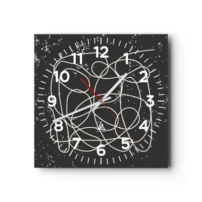 Horloge murale - Pendule murale - Errance des pensées - 40x40 cm