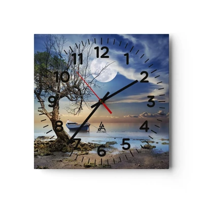 Horloge murale - Pendule murale - Est-ce la fin ou le début ? - 40x40 cm