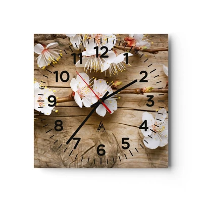 Horloge murale - Pendule murale - Et c'est devenu le printemps - 30x30 cm