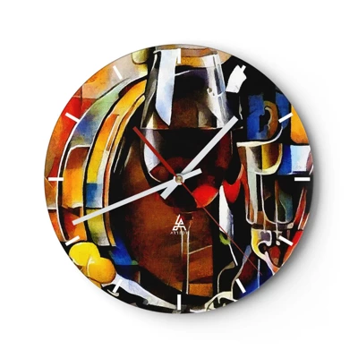 Horloge murale - Pendule murale - Et le monde prend des couleurs - 30x30 cm