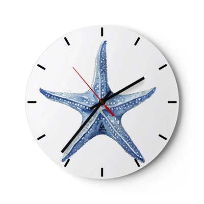 Horloge murale - Pendule murale - Étoile de mer - 30x30 cm