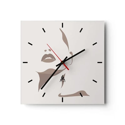 Horloge murale - Pendule murale - Fait de lumière et d'ombre - 30x30 cm