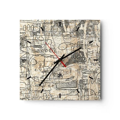 Horloge murale - Pendule murale - Il attend d'être décodé - 30x30 cm