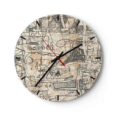 Horloge murale - Pendule murale - Il attend d'être décodé - 40x40 cm