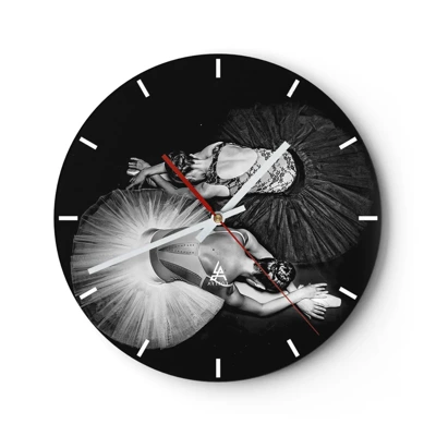 Horloge murale - Pendule murale - Jin et jang – équilibre idéal - 30x30 cm