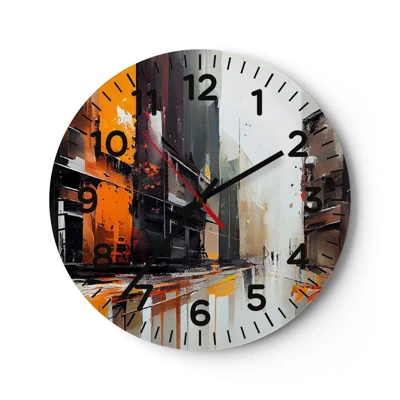 Horloge murale - Pendule murale - Jour de pluie - 40x40 cm