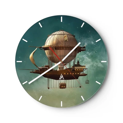 Horloge murale - Pendule murale - Jules Verne vous salue - 30x30 cm