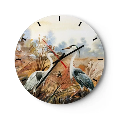 Horloge murale - Pendule murale - Jusqu'où en automne ? - 30x30 cm