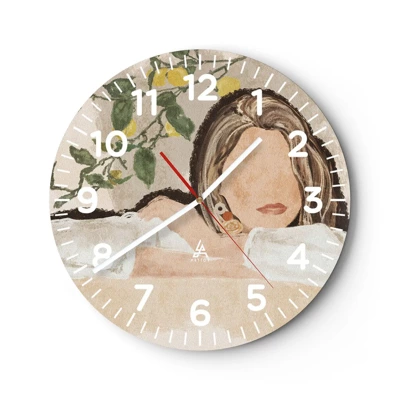 Horloge murale - Pendule murale - La beauté du sud - 40x40 cm