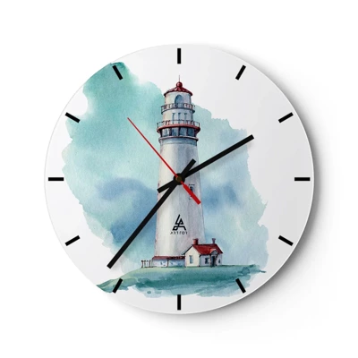 Horloge murale - Pendule murale - La douce sœur du bleu - 30x30 cm