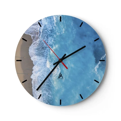 Horloge murale - Pendule murale - La force du bleu - 40x40 cm