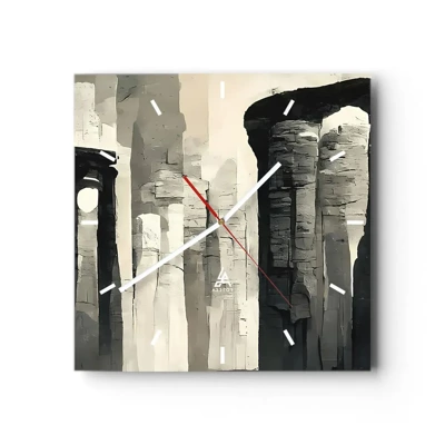 Horloge murale - Pendule murale - La majesté de l'Antiquité - 40x40 cm