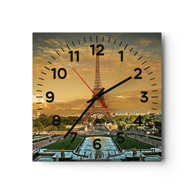 Horloge murale - Pendule murale - La reine de Paris - 30x30 cm