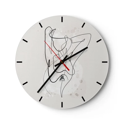 Horloge murale - Pendule murale - L'art de la séduction - 30x30 cm