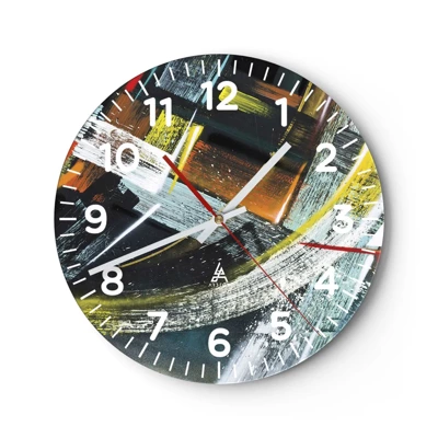 Horloge murale - Pendule murale - L'énergie du mouvement - 40x40 cm