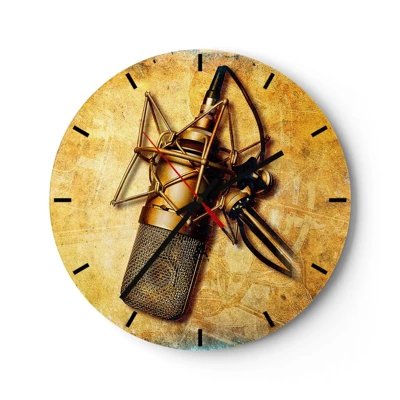 Horloge murale - Pendule murale - Les années d'or de la radio - 40x40 cm