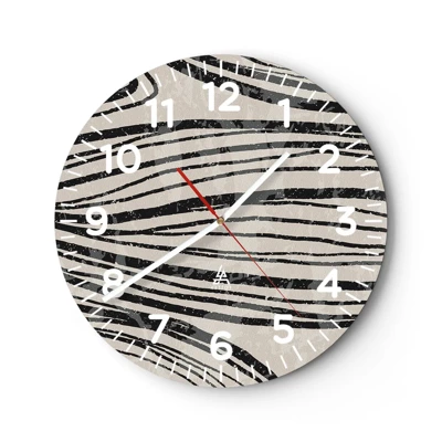 Horloge murale - Pendule murale - Ligne de marécage - 40x40 cm