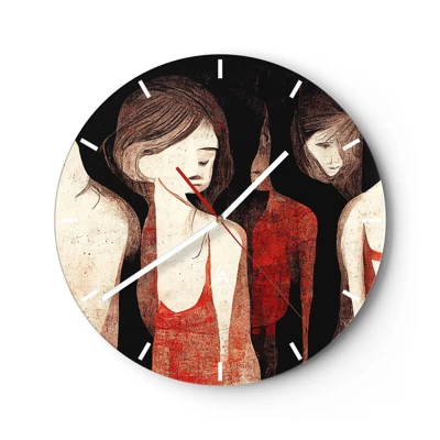 Horloge murale - Pendule murale - Madones des ténèbres - 30x30 cm