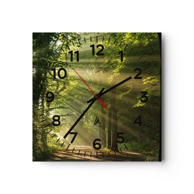 Horloge murale - Pendule murale - Moment de forêt - 40x40 cm