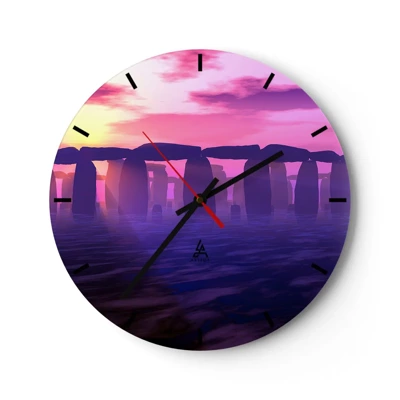 Horloge murale - Pendule murale - Mystère à l'aube dans le brouillard - 30x30 cm