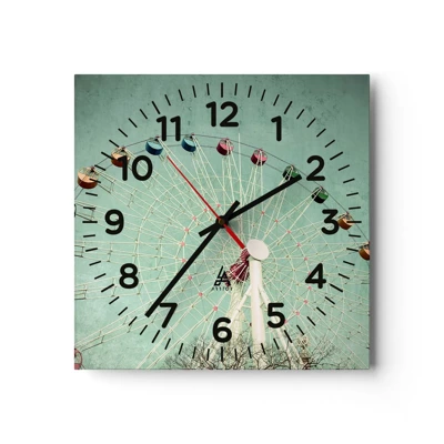 Horloge murale - Pendule murale - Nous vous invitons à vous amuser - 40x40 cm