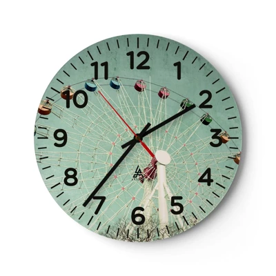 Horloge murale - Pendule murale - Nous vous invitons à vous amuser - 40x40 cm