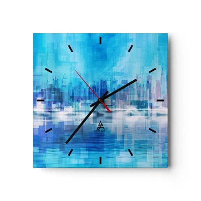 Horloge murale - Pendule murale - Noyé dans le bleu - 30x30 cm