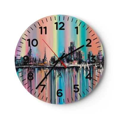 Horloge murale - Pendule murale - Noyé par la lumière de la nuit - 40x40 cm