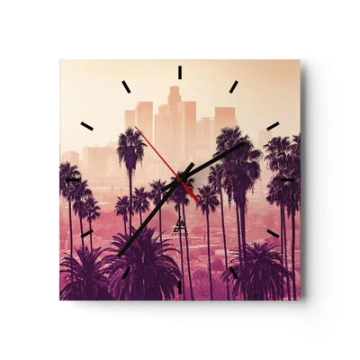 Horloge murale - Pendule murale - Paysage californien - 40x40 cm