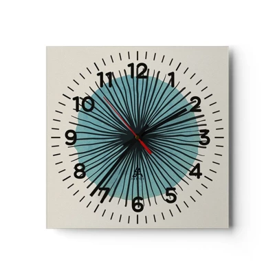 Horloge murale - Pendule murale - Rayonnant dans l'azur - 30x30 cm