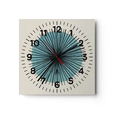 Horloge murale - Pendule murale - Rayonnant dans l'azur - 40x40 cm
