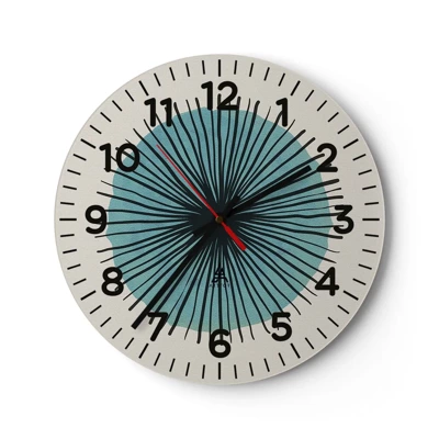 Horloge murale - Pendule murale - Rayonnant dans l'azur - 40x40 cm