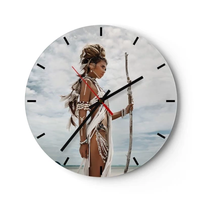 Horloge murale - Pendule murale - Reine des tropiques - 30x30 cm